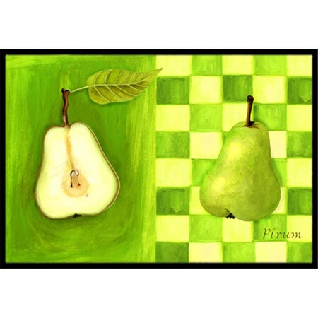 Carolines Treasures Pear by Ute Nuhn Indoor or Outdoor Mat- 18 x 27 WHW0121MAT